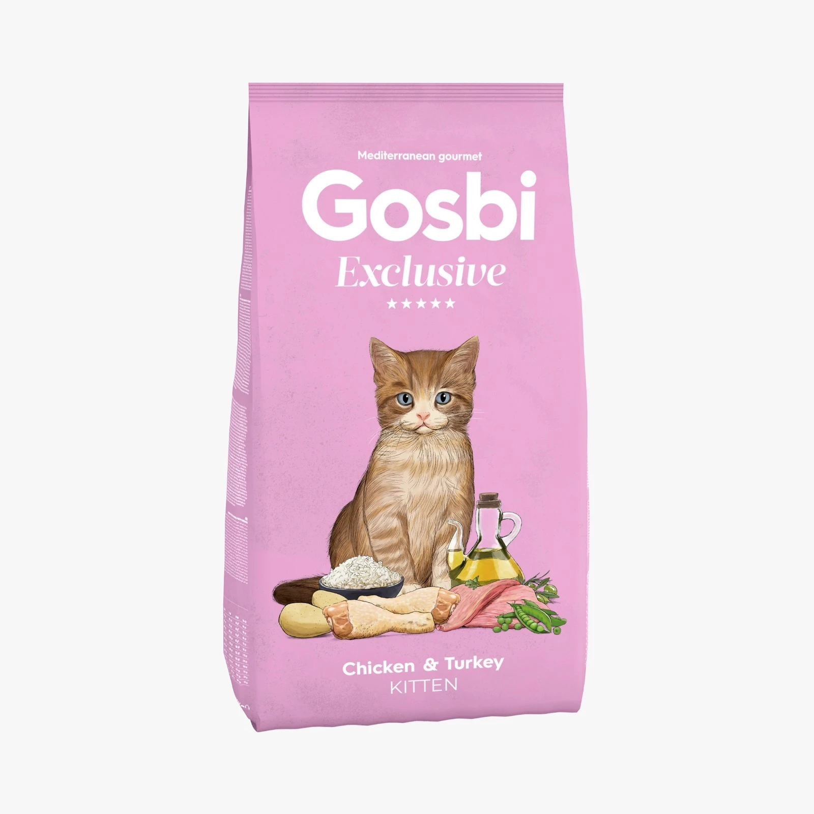 Gosbi Exclusive Dry Food for Kittens Grain-Free Chicken and Turkey Flavor  1.5kg