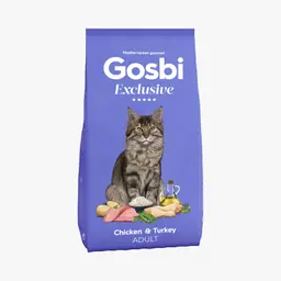 Gosbi Exclusive Dry Food for Adult Cats Chicken and Turkey Flavor 1.5kg