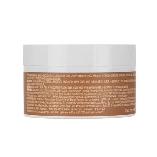 Justk Coconut Oil And Argan Oil Repairing Mask 250  ml - view 2