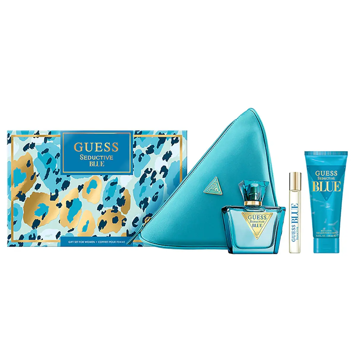 Guess Seductive Blue Gift Set EDT 75ml & EDT 15ml & Body Lotion 100ml & Pouch - view 1
