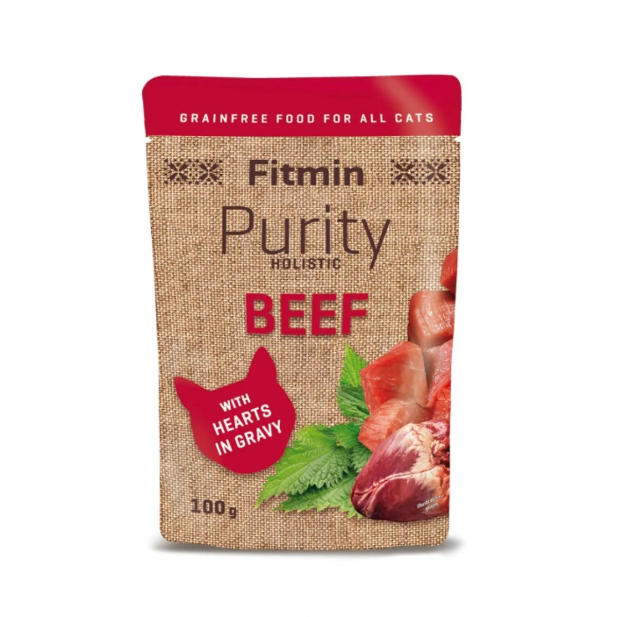 Fitmin Cat Purity Pouch Beef With Hearts 100 gm