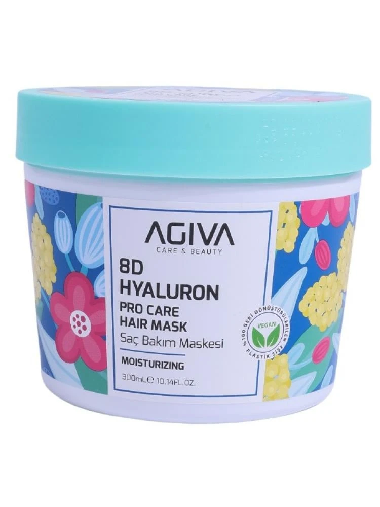 Agiva 8D Hydrating Hair Mask with Hyaluronic Acid and Niacinamide and Almond Oil 300 ml