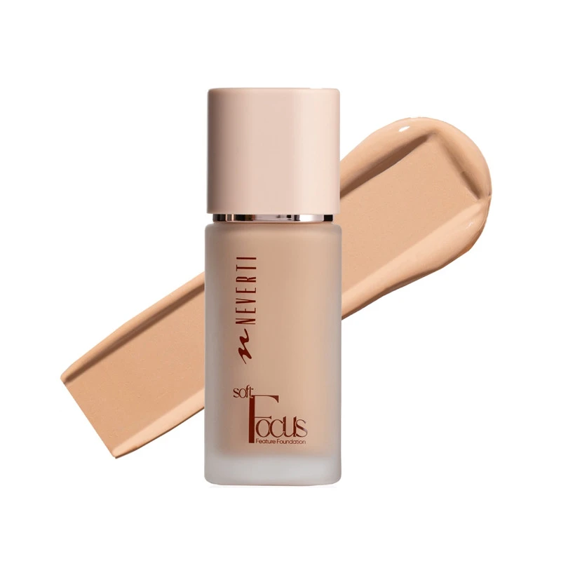 Neverti Soft Focus Feature Foundation Caramel Romance 005