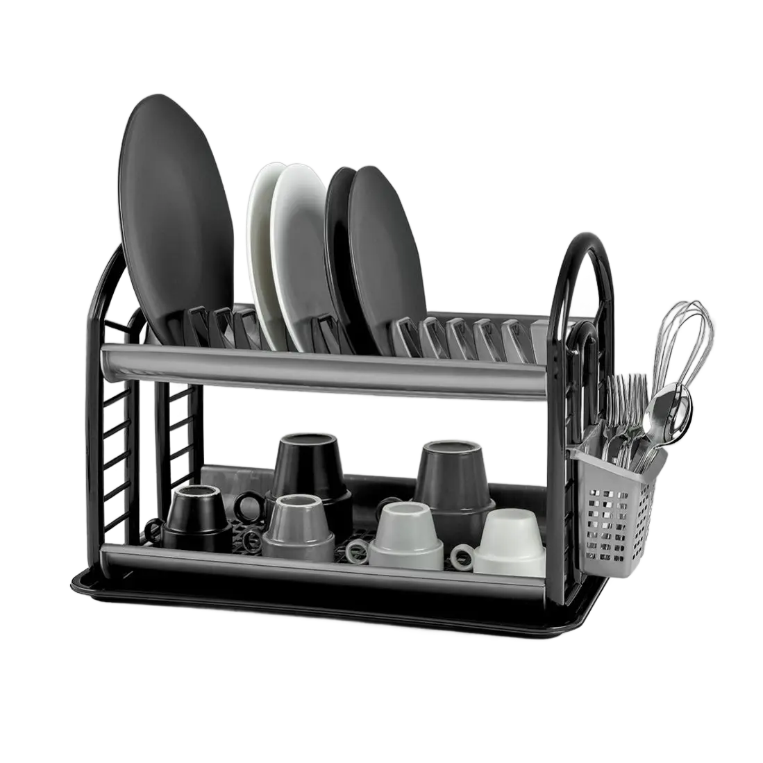 Dunya 2 Tier Antic Dish Drainer Grey - view 2
