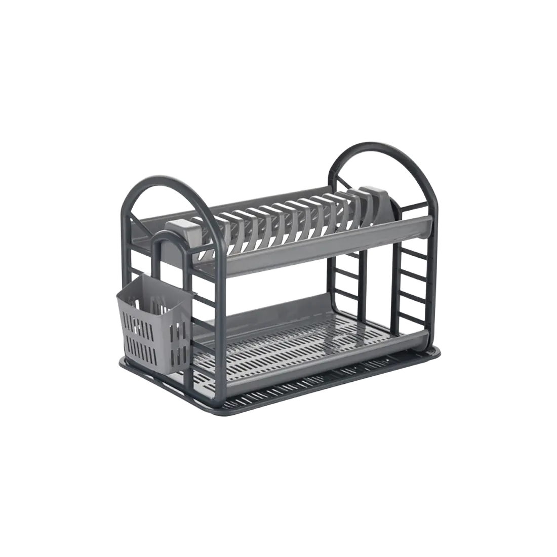 Dunya 2 Tier Antic Dish Drainer Grey - view 1