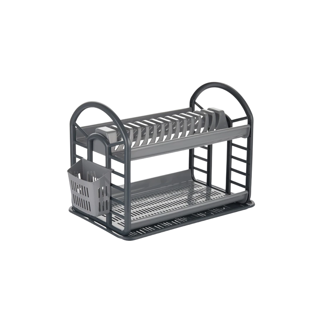 Dunya 2 Tier Antic Dish Drainer Grey