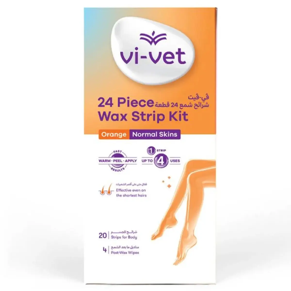 Vi-Vet Hair Removal Wax Strips Set for Normal Skin 24 Pcs - view 1