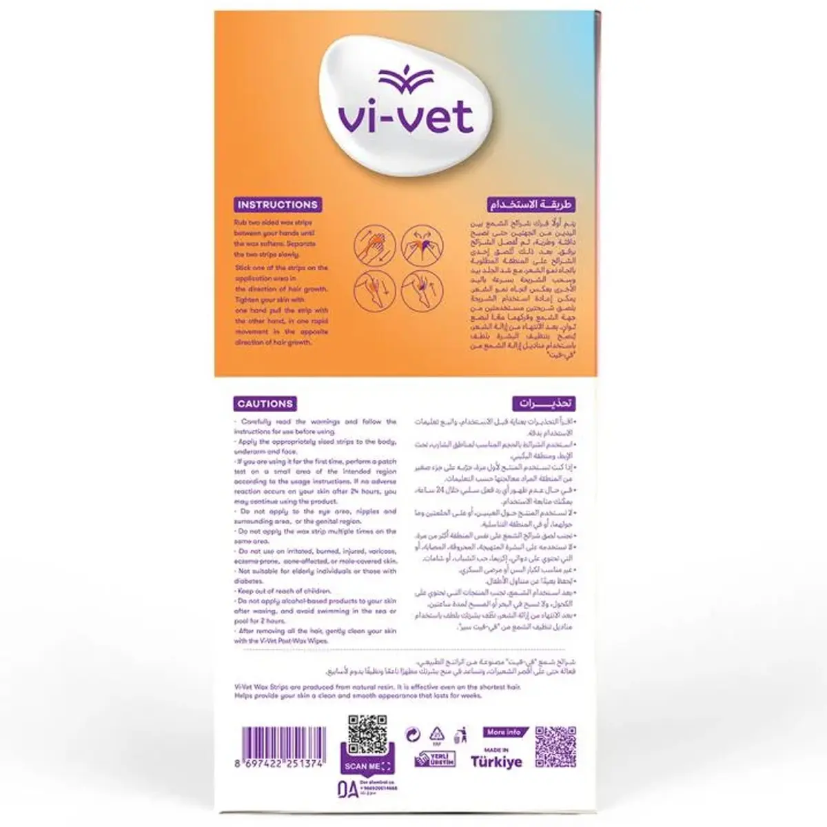 Vi-Vet Hair Removal Wax Strips Set for Normal Skin 24 Pcs - view 2