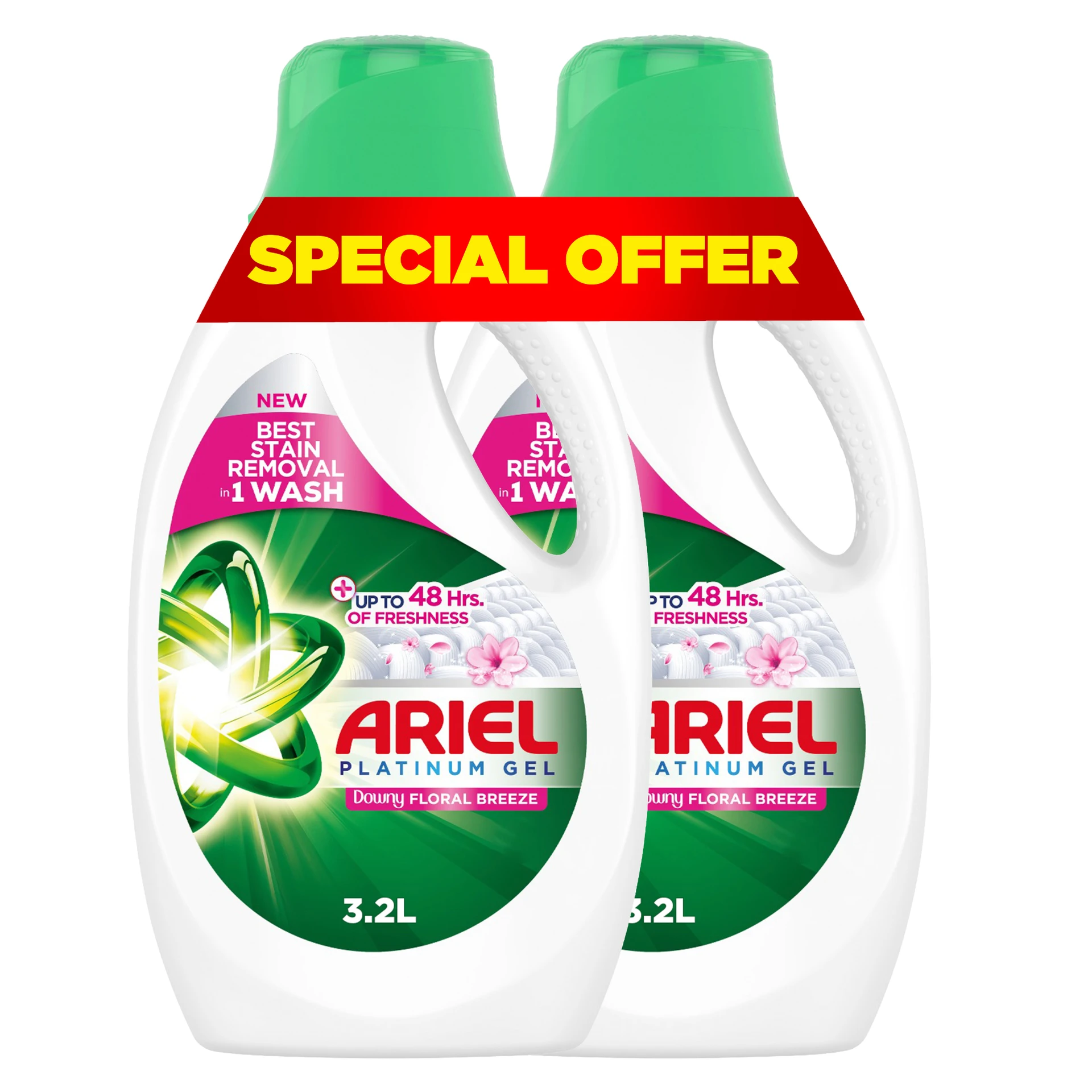 Ariel Laundry Detergent Liquid Gel Touch of Downy  Number 1 in Stain Removal 6.4 L