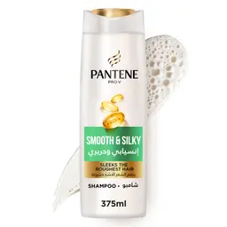 Pantene Pro-V Smooth & Silky Shampoo Sleeks The Roughest Hair 375 ml