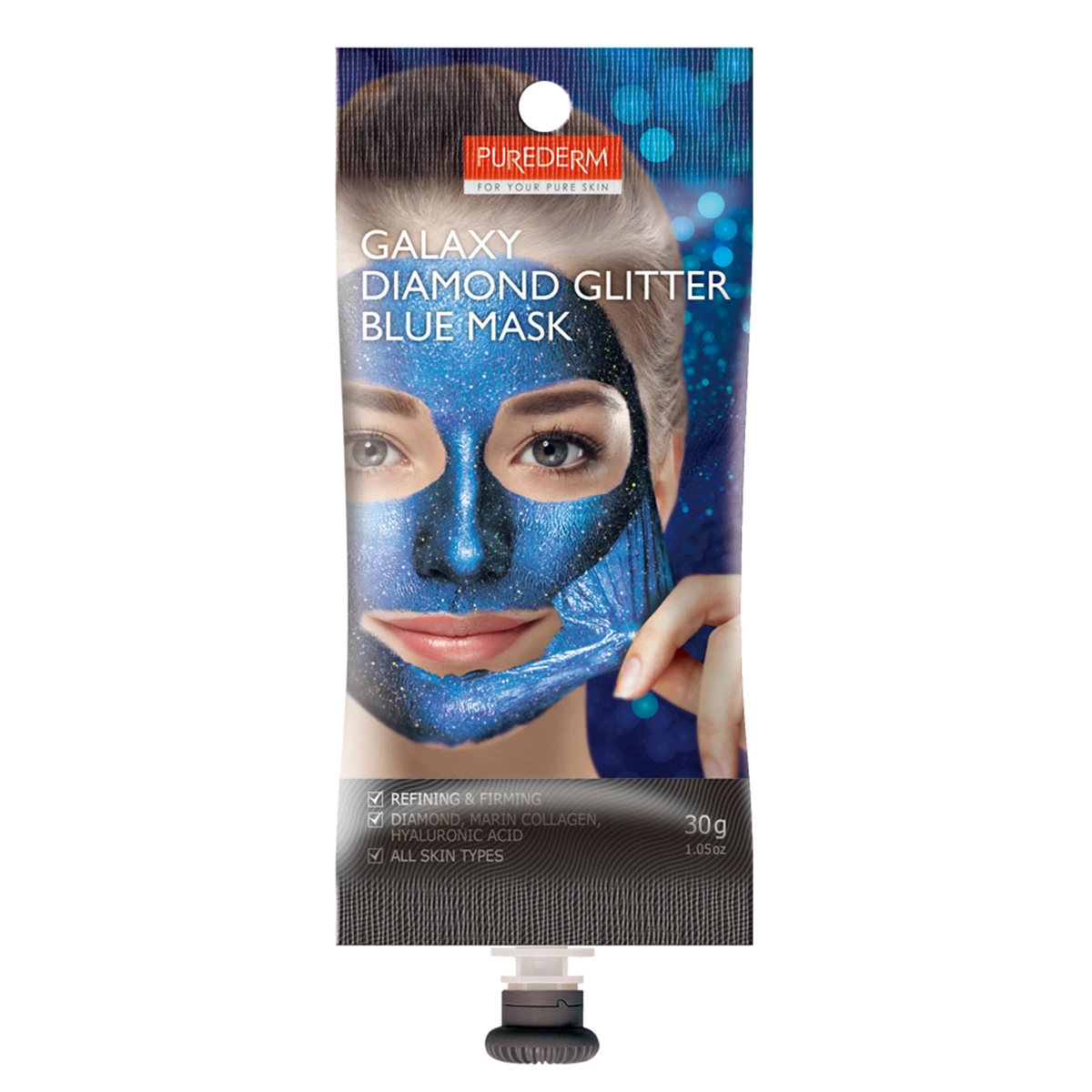 Purederm Galaxy Diamond Glitter Blue Peel Off Mask 30 gm
