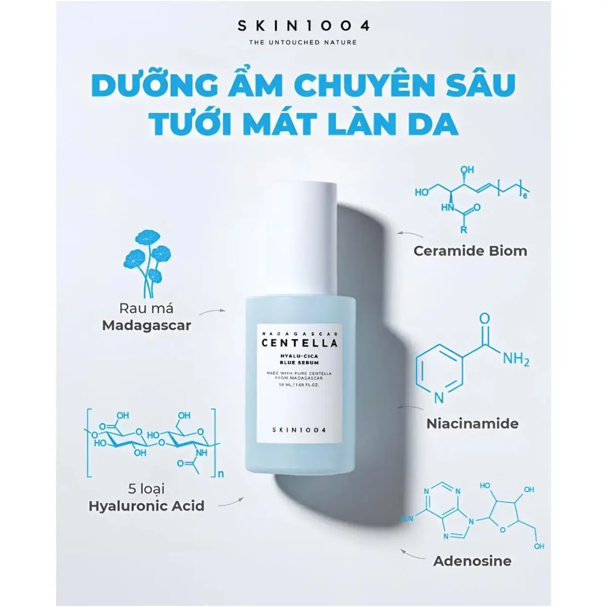 Skin1004 Madagascar Centella Hyalu-Cica Blue Serum 50 ml - view 2