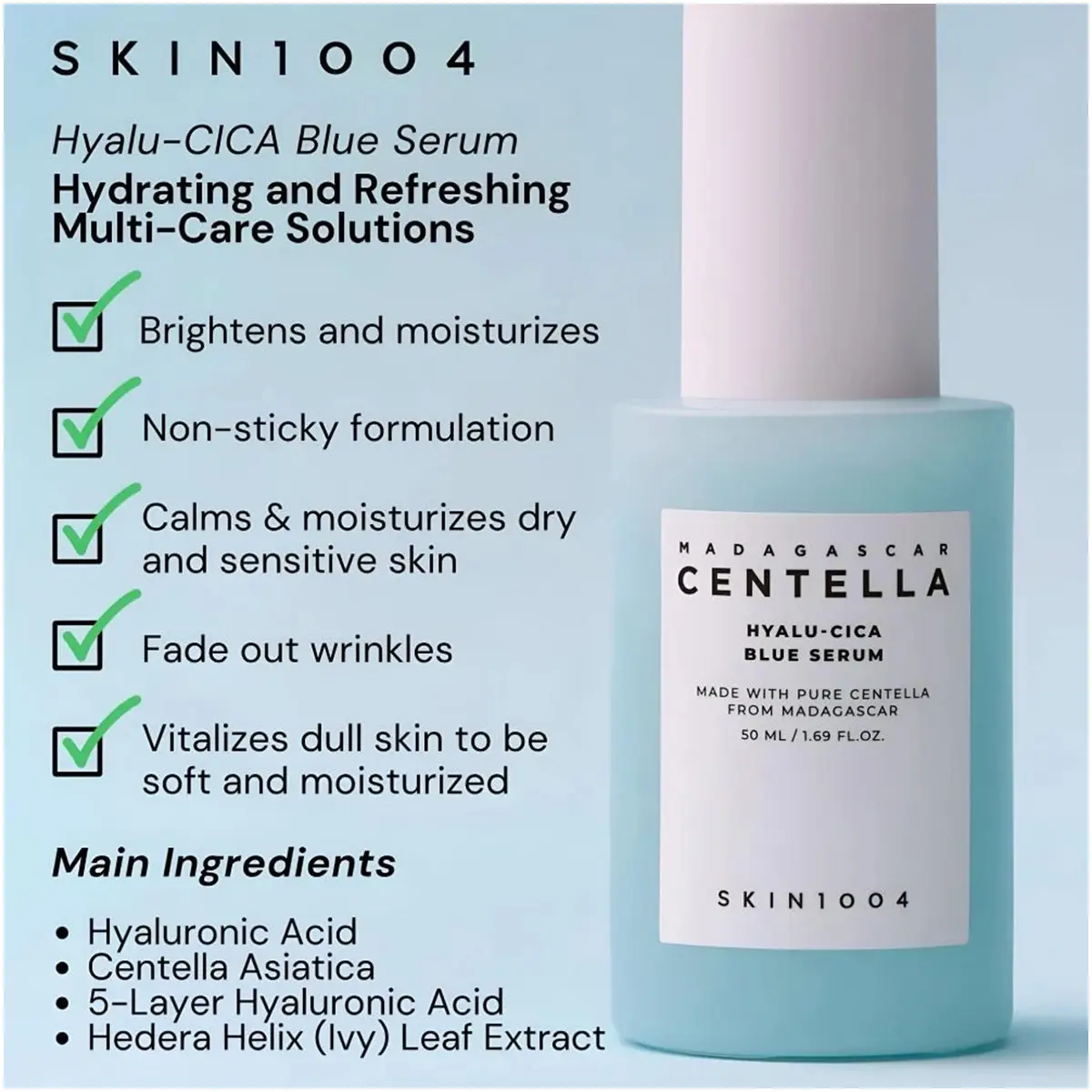 Skin1004 Madagascar Centella Hyalu-Cica Blue Serum 50 ml - view 6