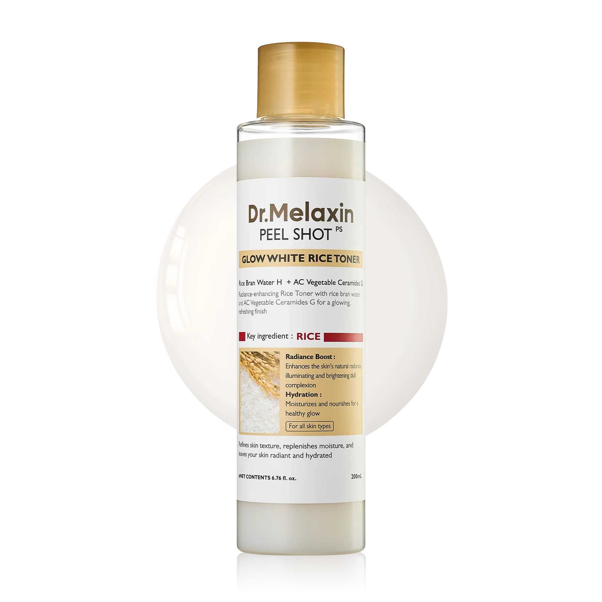 Dr Melaxin Peel Shot Glow Rice Toner 200 ml