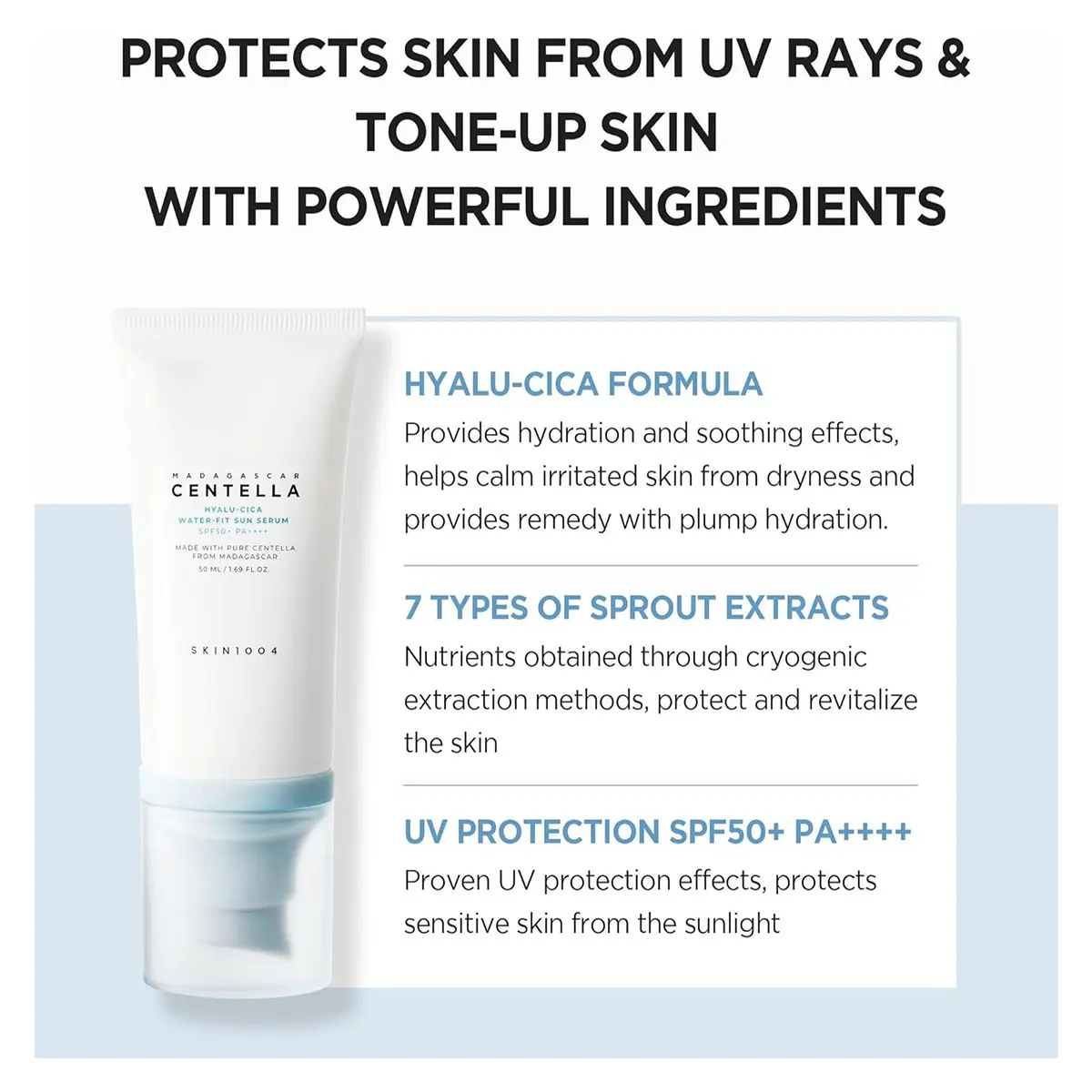 Skin1004 Madagascar Centella Hyalu-Cica Water-Fit Sun Serum 15 ml - view 3