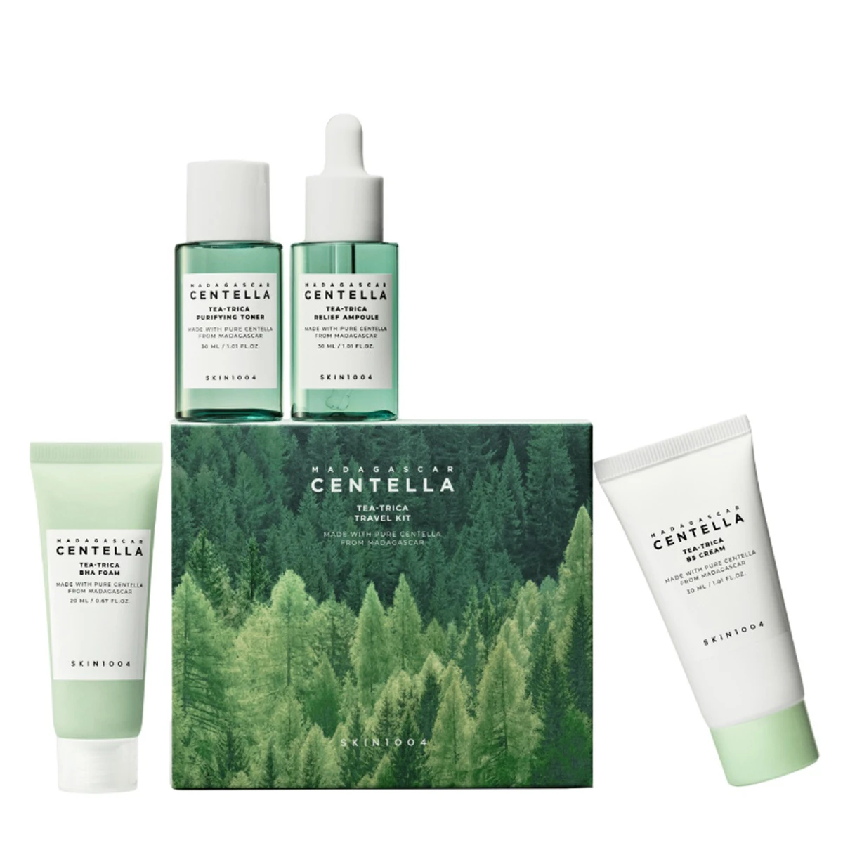 Skin1004 Madagascar Centella Tea-Trica Travel Kit 4 pcs