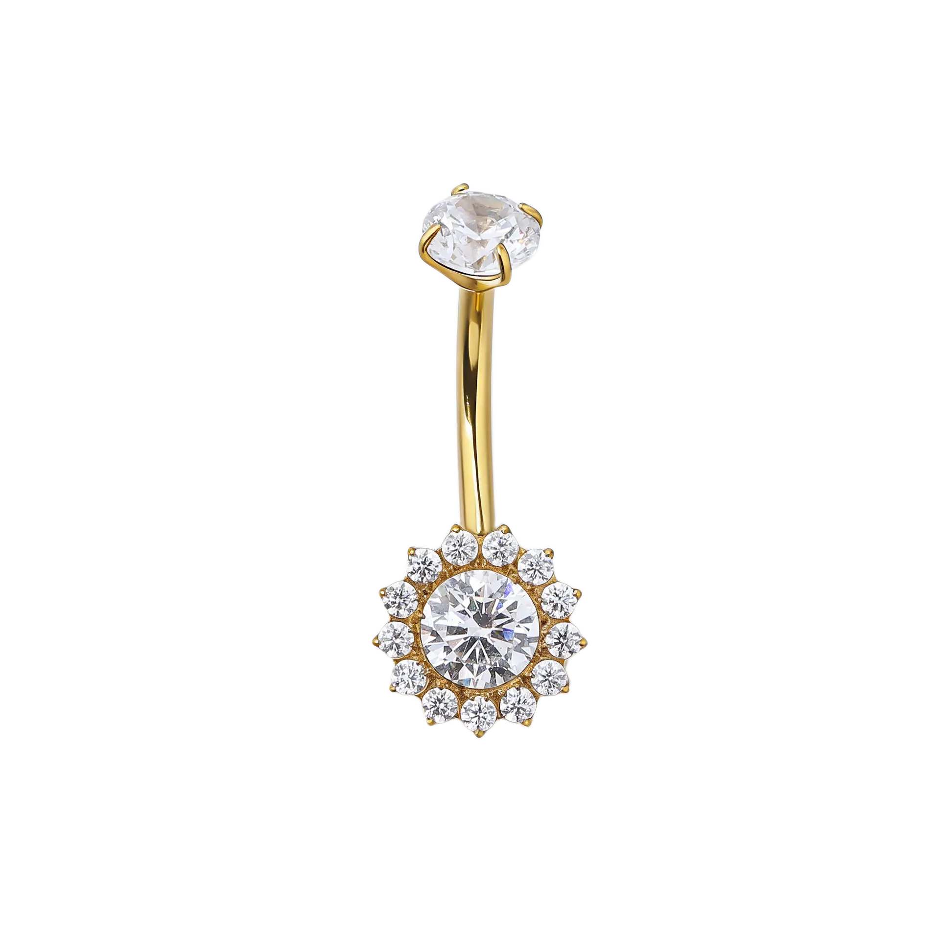 Navarro Titanium Belly Ring Gold NPL G002 - view 2