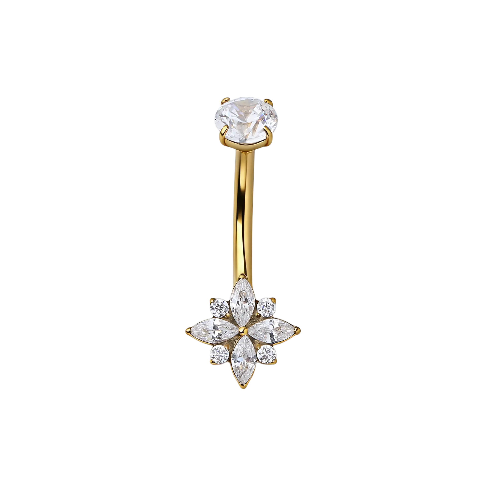 Navarro Titanium Belly Ring Gold NPL G006 - view 2