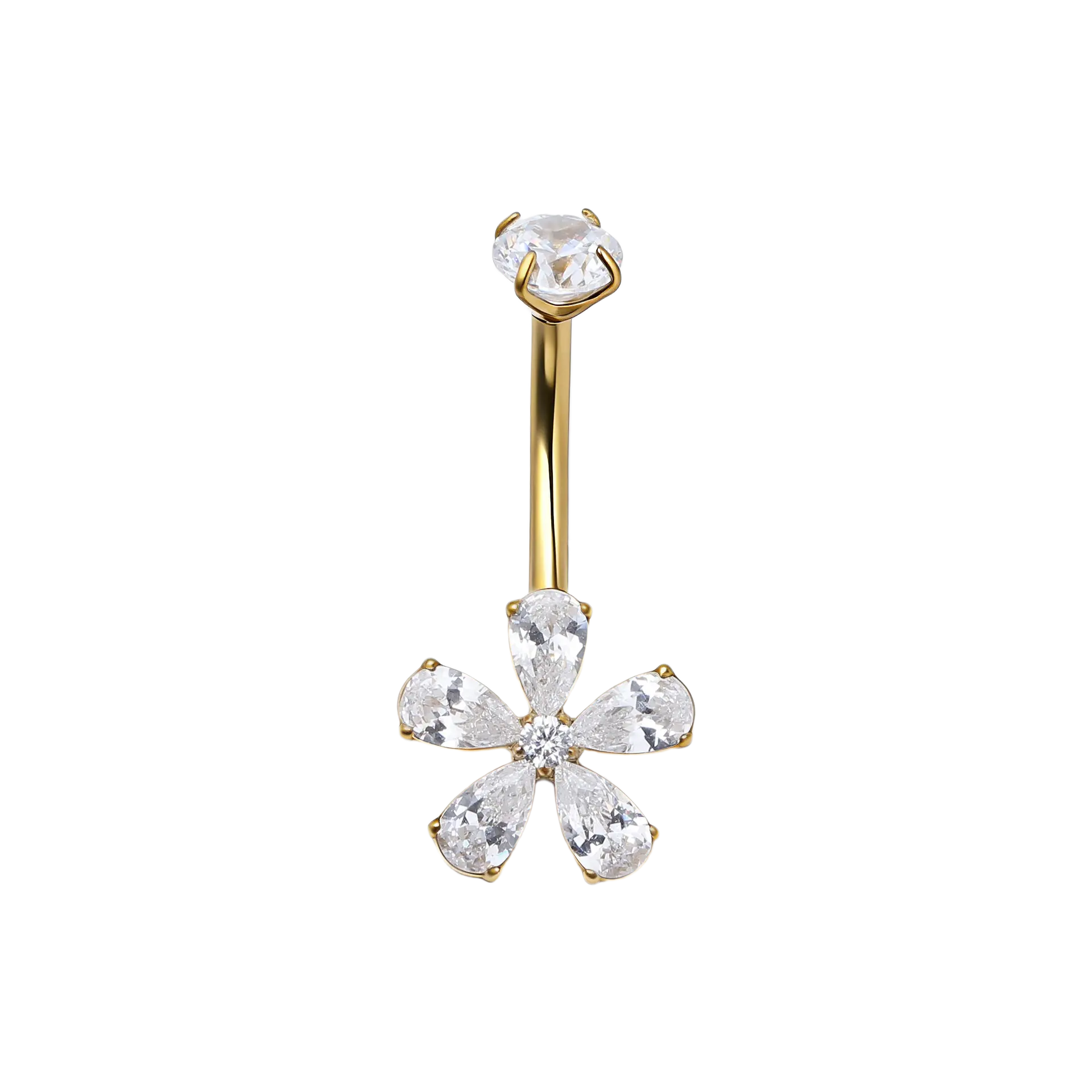 Navarro Titanium Belly Ring Gold NPL G008 - view 2