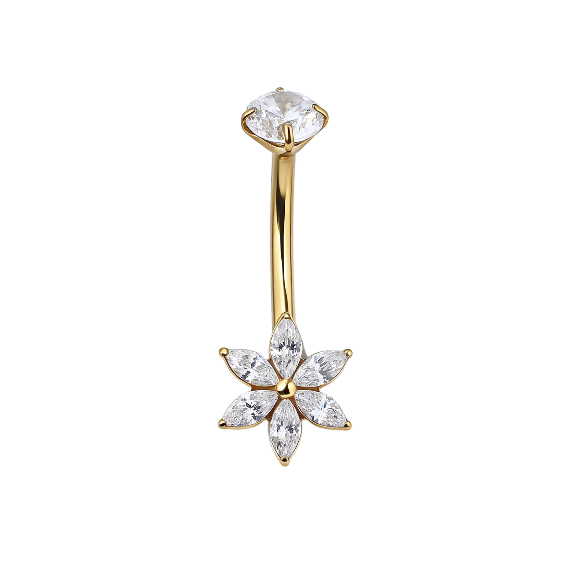 Navarro Titanium Belly Ring Gold NPL G009 - view 2
