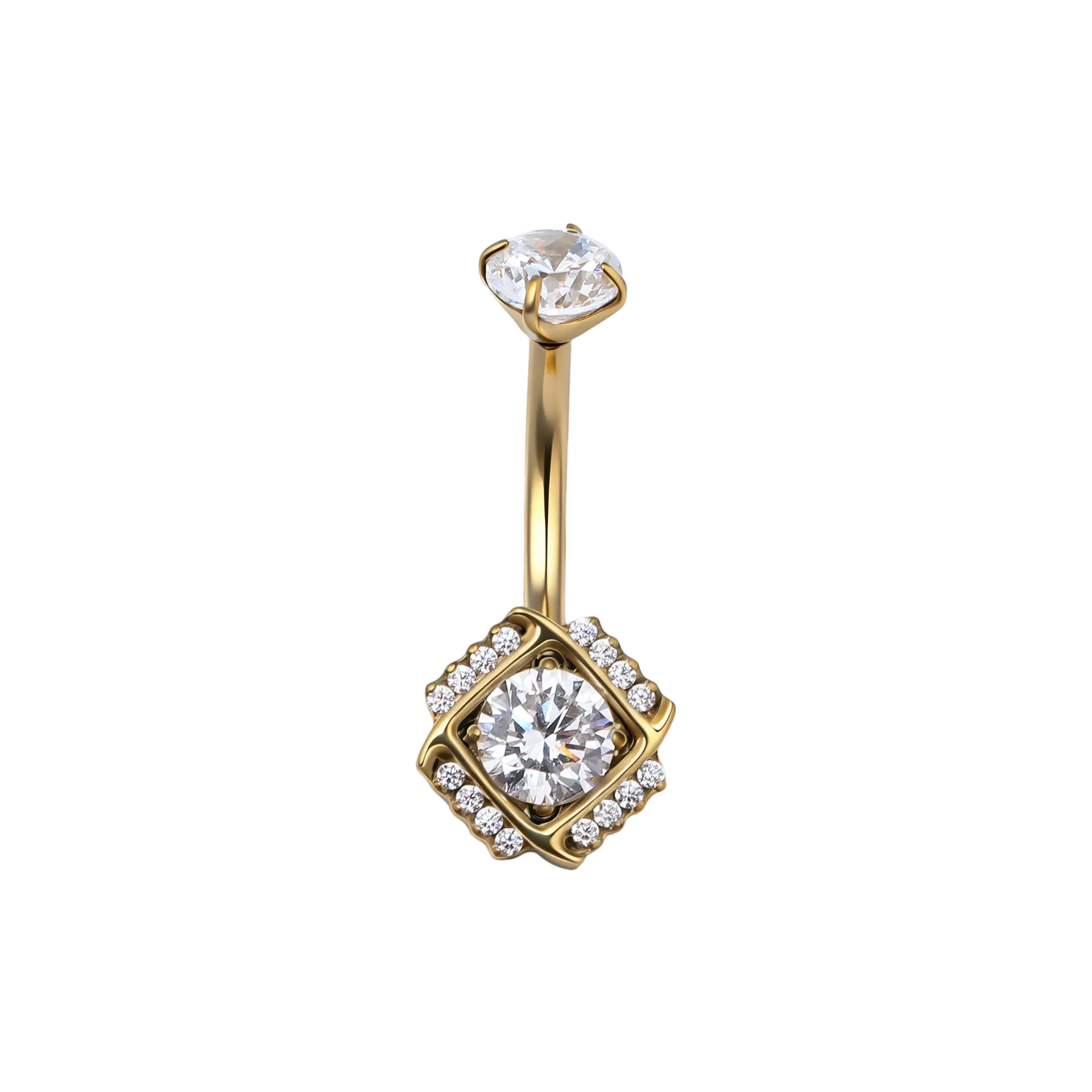 Navarro Titanium Belly Ring Gold NPL G011 - view 2