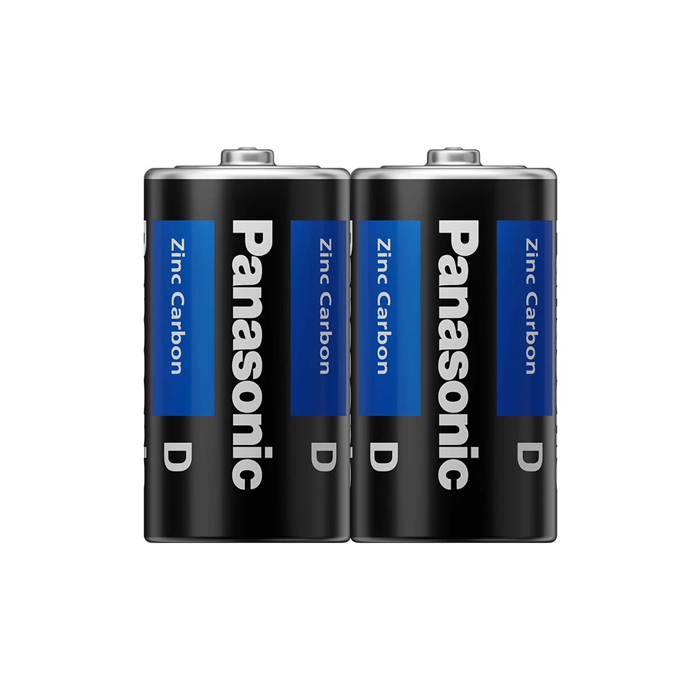 Panasonic Zinc Carbon Battery wrap D 2-Pcs 