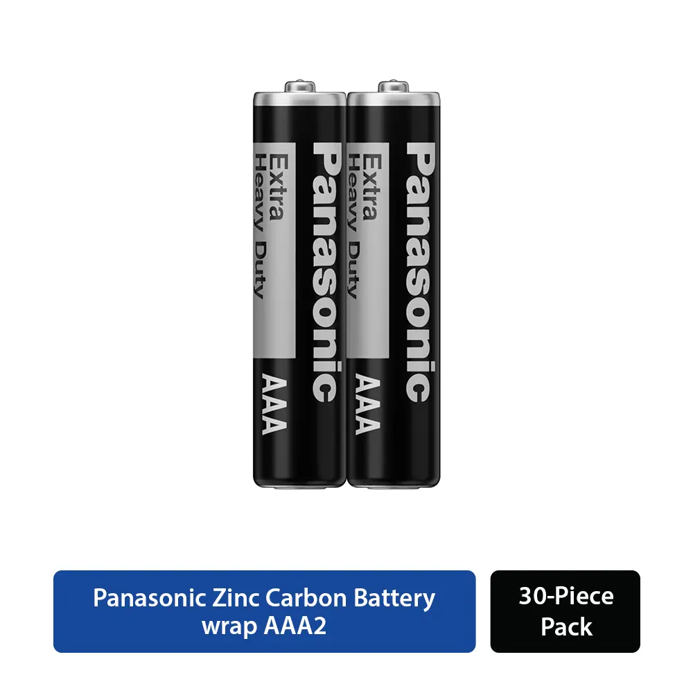 Panasonic Zinc Carbon Battery wrap AAA 2-Pcs  - view 2