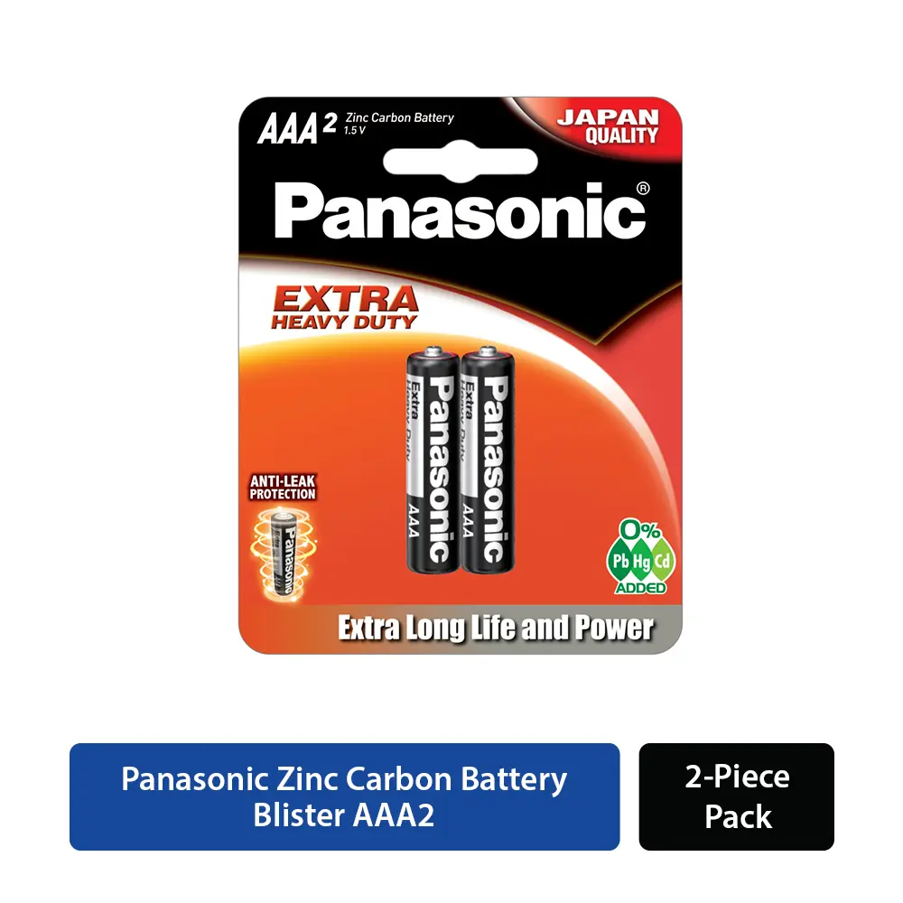 Panasonic Zinc Carbon Battery Blister AAA 2-Pcs  - view 2