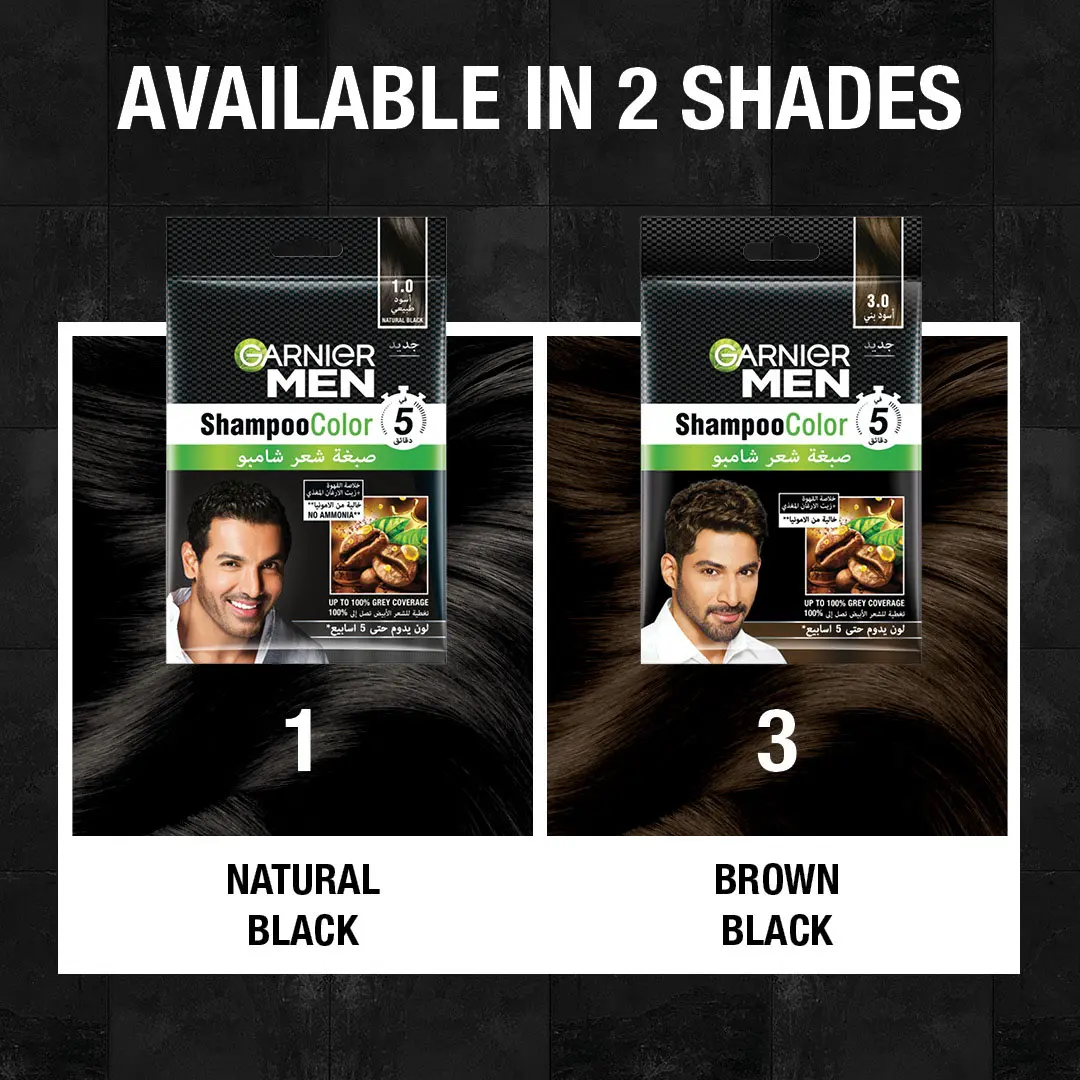 Garnier Men Shampoo Color 1.0 Natural Black - view 3