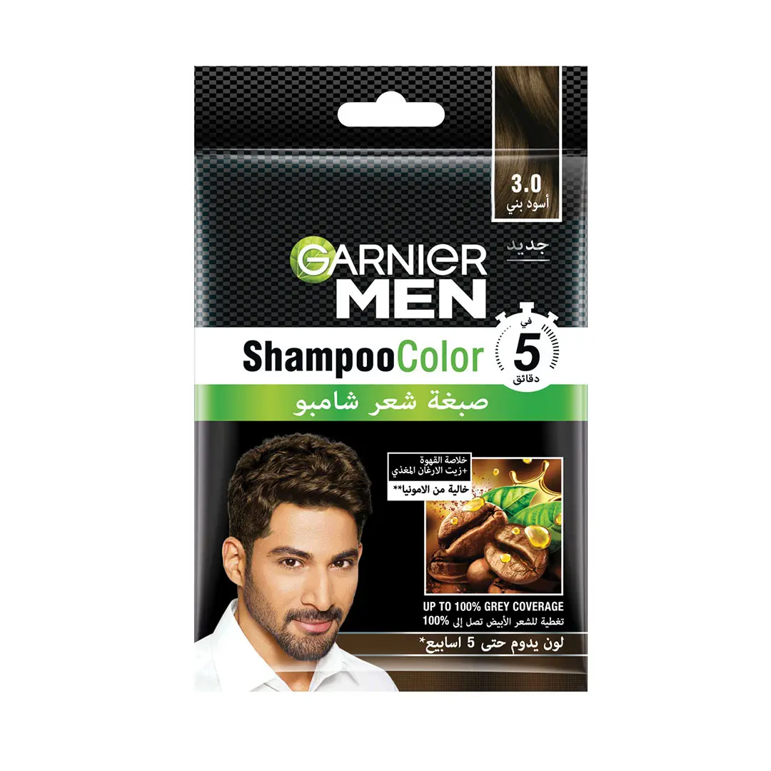 Garnier Men Shampoo Color 3.0 Black Brown - view 1