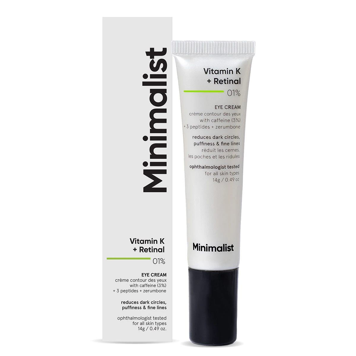 Minimalist Vitamin K + Retinal 01% Eye Cream 14gm