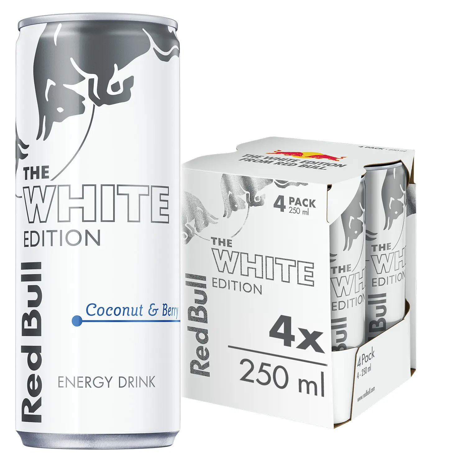 Red Bull Energy Drink White Edition 4 pcs 250 ml - view 1
