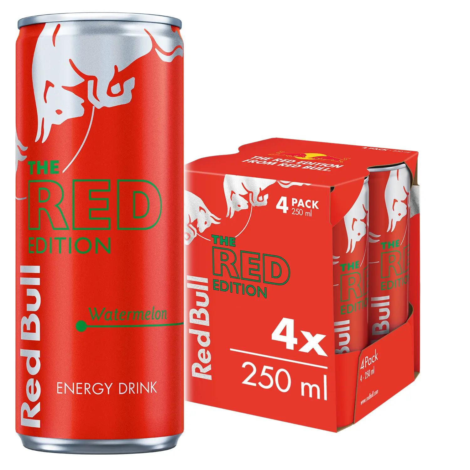 Red Bull Energy Drink Watermelon 4 pcs 250 ml - view 1