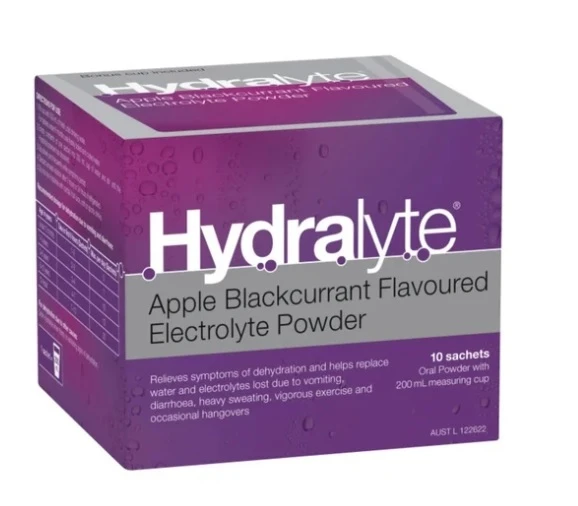 Hydralyte Apple Blackcurrant Flavor 10 Sachets
