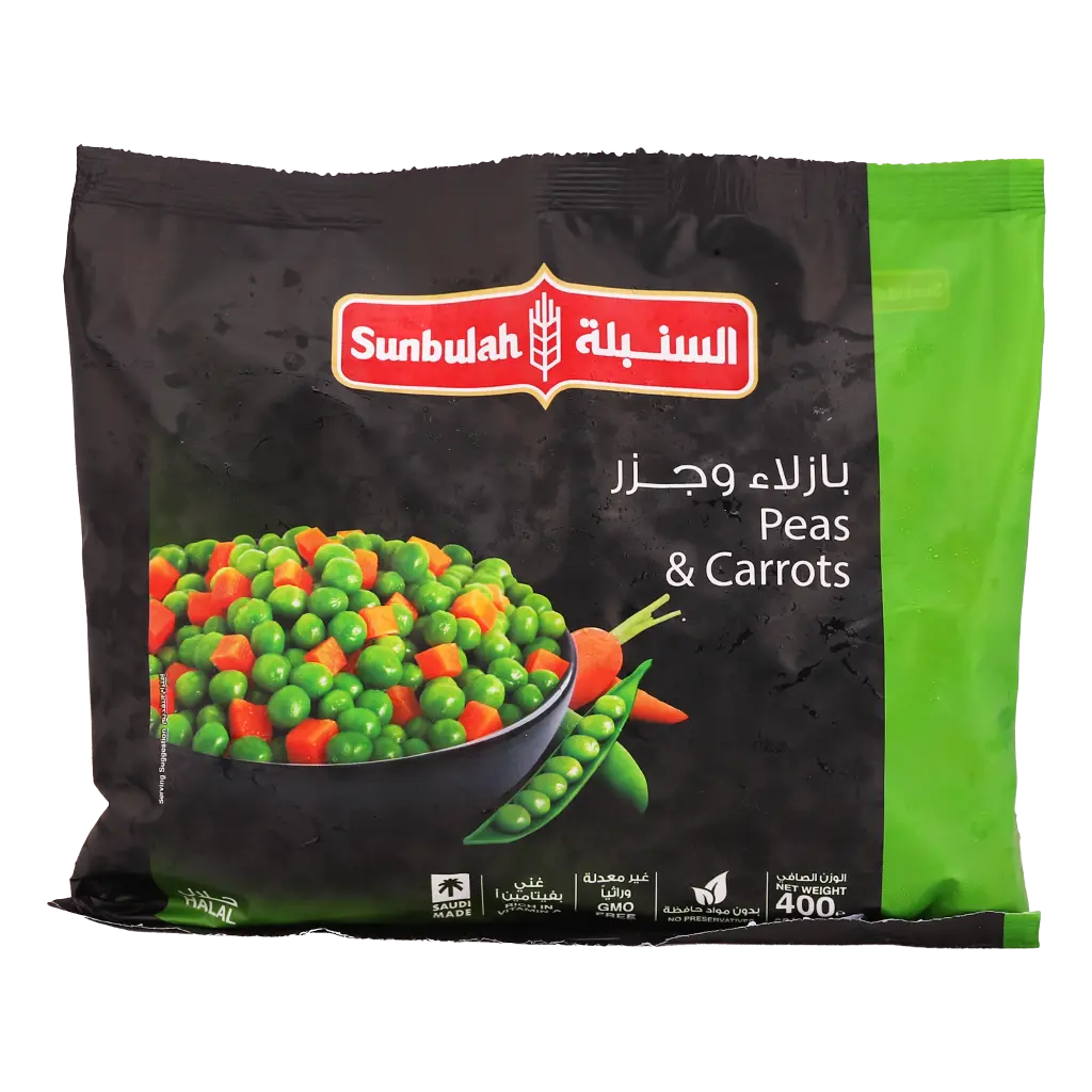 Sunbulah Peas & Carrots Frozen 400 gm - view 1